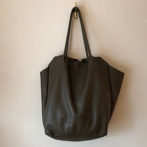 Italian Leather unstructured tote